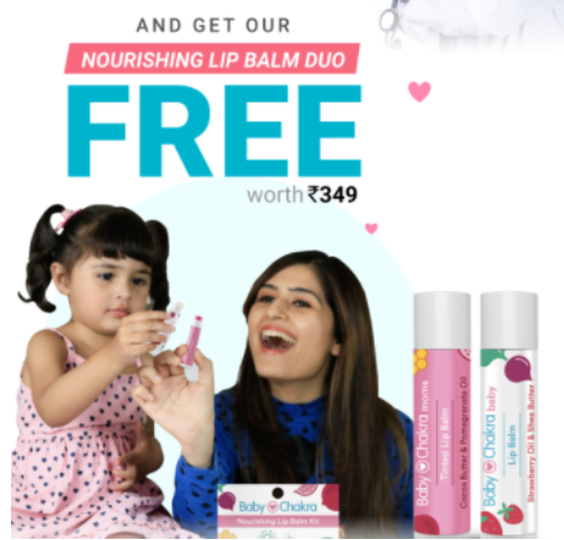 [मुफ्त & फ्री] Get BabyChakra Lip Balm Duo Worth Rs.349 for Free